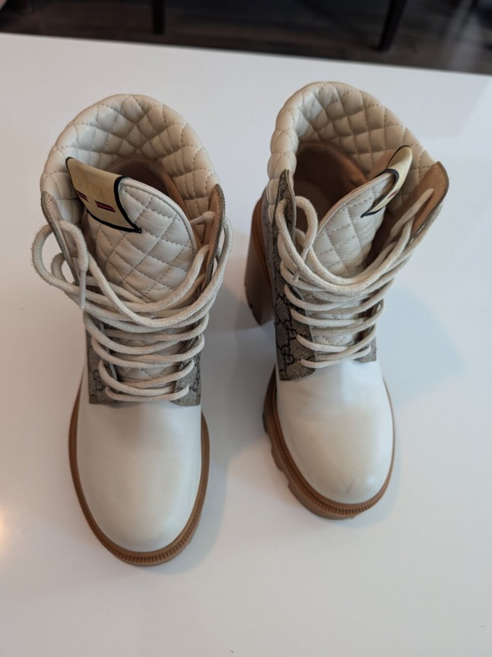 Gucci GG Supreme Platform Ankle Boots Size 39.5 - Picture 2 of 7